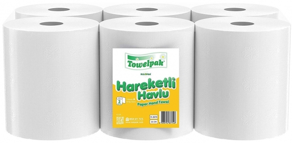 Rulopak Towelpak 21 cm Hareketli Kağıt Havlu 6 Rulo