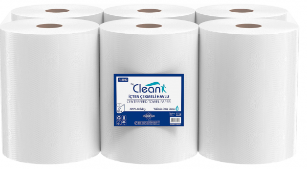 Rulopak Clean 20 cm İçten Çekmeli Kağıt Havlu 6 Rulo
