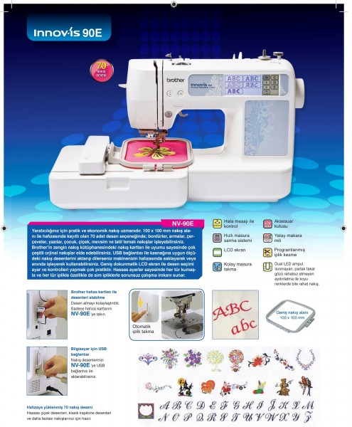 Brother Innov-is 90 NV-90 Dikiş ve Nakış Makinesi