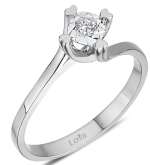 Lova 1070098 0.50 Karat Efektli Pırlanta Yüzük