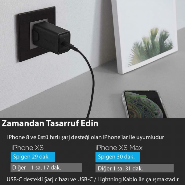 Spigen F210 Şarj Aleti