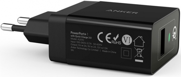 Anker PowerPort+ 1 with Quick Charge 3.0 Şarj Aleti