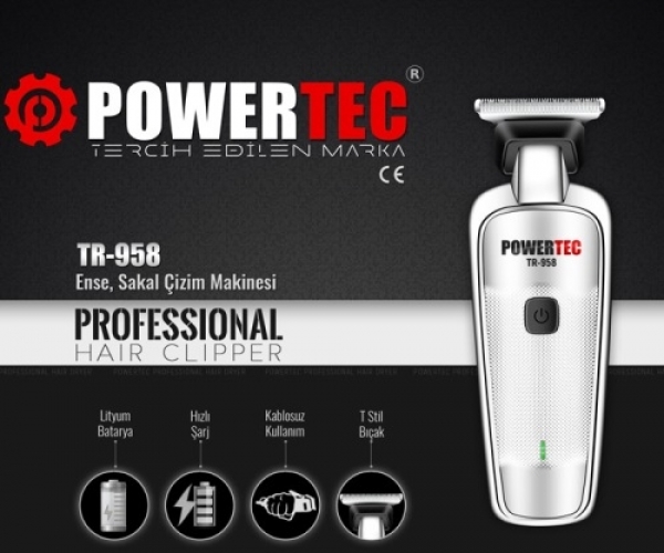 Powertec TR-958 Sakal Kesme Makinesi