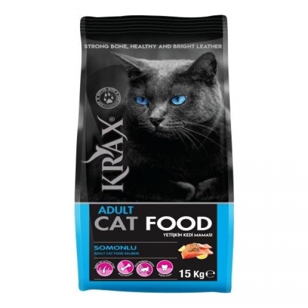 Krax Somonlu Yetişkin 15 kg Kedi Maması