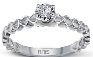 Ariş Pırlanta RT403956-0034 0.25 Karat Efektli Pırlanta Yüzük
