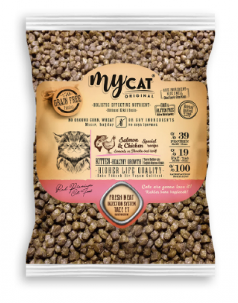 MyCat Mycat Tahılsız Somonlu Ve Tavuklu 1 Kg Kedi Maması