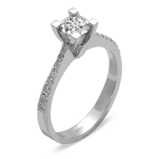 Ariş Pırlanta RT403971-0003 0.45 Karat Efektli Pırlanta Yüzük