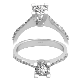 Ariş Pırlanta RT403971-0003 0.45 Karat Efektli Pırlanta Yüzük