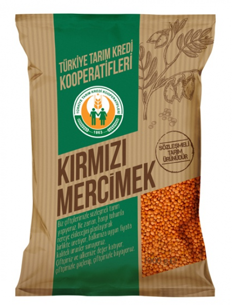 Tarım Kredi Birlik Kırmızı Yaprak Mercimek 1 kg
