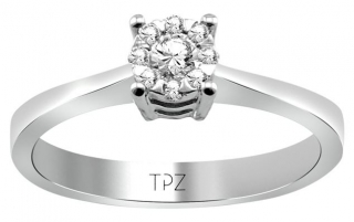 Topaz Pırlanta TYT0269 0.17 Karat Görünümlü Pırlanta Yüzük