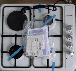Electrogas 3 Göz Gaz 1 Göz Elektrik (Hotplate) Doğalgaz Solo (Set Üstü) Gazlı ve Elektrikli Ocak