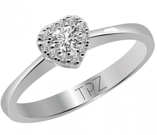 Topaz Pırlanta TYT2696 0.19 Karat Görünümlü Pırlanta Yüzük