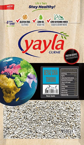 Yayla Gurme Beyaz Chia Tohumu 500 gr