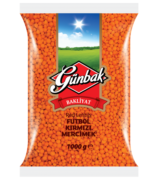 Günbak Kırmızı Futbol Mercimek 1 kg (1 kg)