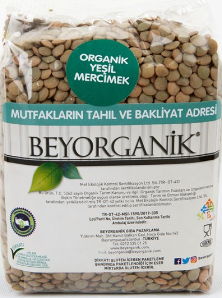 Beyorganik Organik Yeşil Mercimek 1 kg