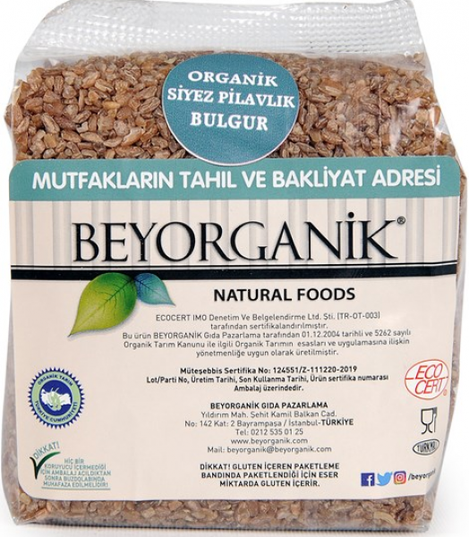Beyorganik Organik Siyez Pilavlık Bulgur 500 gr