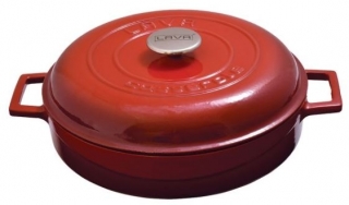 Lava Kubbe Form Döküm Yayvan Tencere 28 cm