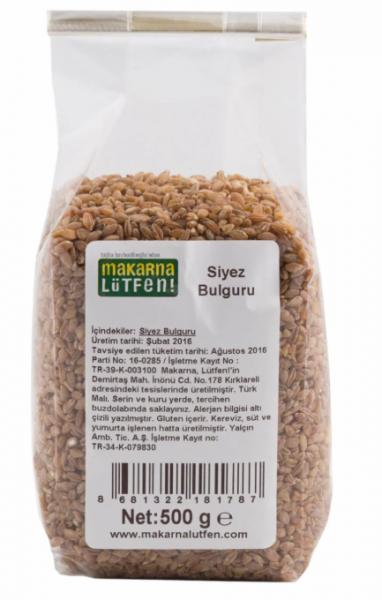 Makarna Lütfen Siyez Bulgur 500 gr