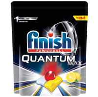 Finish Quantum Max Yağ Çözücü Limon Kokulu Tablet Bulaşık Makinesi Deterjanı 58 Adet resim