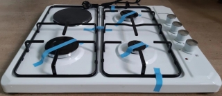 Electrogas 3 Göz Gaz 1 Göz Elektrik (Hotplate) LPG Solo (Set Üstü) Gazlı ve Elektrikli Ocak