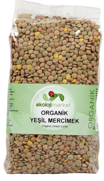 Ekoloji Market Organik Yeşil Mercimek 1 kg