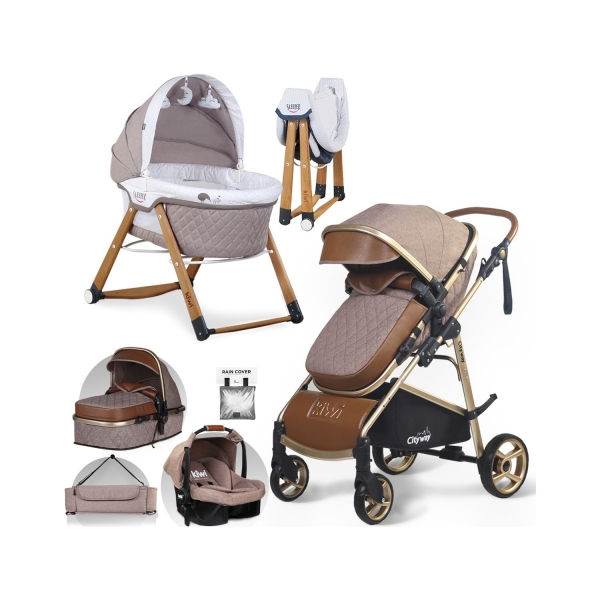 Kiwi City Way 6 In 1 Sleeper Travel Sistem Bebek Arabası