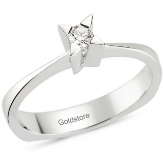 Goldstore DRS24258 0.09 Karat Pırlanta Yüzük