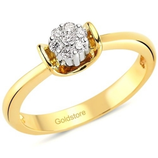 Goldstore DRF24283 0.13 Karat Pırlanta Yüzük