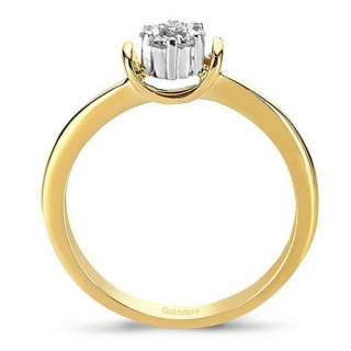 Goldstore DRF24283 0.13 Karat Pırlanta Yüzük