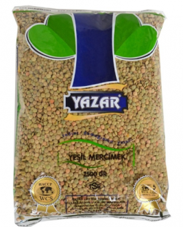 Yazar Yeşil Mercimek 2.5 kg