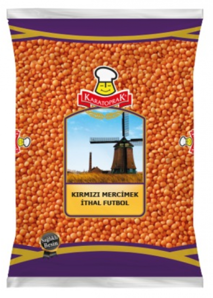 Karatoprak İthal Kırmızı Futbol Mercimek 5 kg (5 kg)