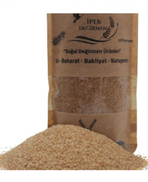 İpek Değirmen Doğal Çiğ Köftelik İnce Esmer Köy Bulguru 1 kg