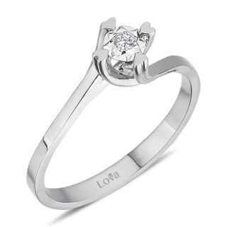 Lova 1070097 0.30 Karat Efektli Pırlanta Yüzük