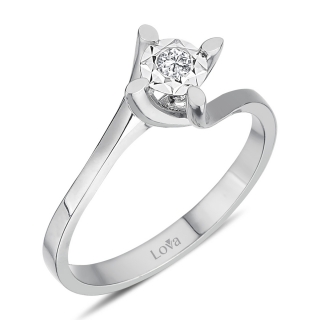Lova 1070096 0.50 Karat Efektli Pırlanta Yüzük