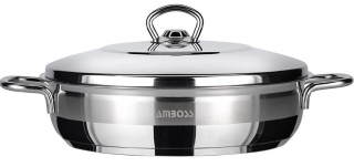 Amboss Saphire Çelik Basık Tencere 24 cm