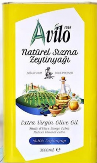 Avilo Erken Hasat Filtresiz Natürel Sızma Zeytinyağı 3 lt