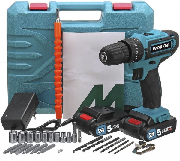Worker XR 24 V 5 Ah Akülü Matkap