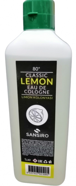 Sansiro Limon Kolonyası Bidon 1 lt (Bidon / Dökme)