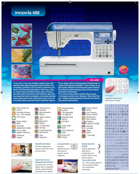 Brother Innov-is 400 NV-400 Dikiş ve Nakış Makinesi