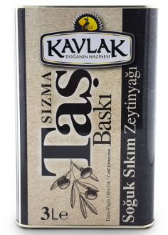 Kavlak Taş Baskı Natürel Sızma Zeytinyağı 3 lt