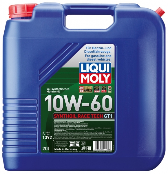 Liqui Moly Synthoil Race Tech GT1 10W-60 Motor Yağı (20 litre)