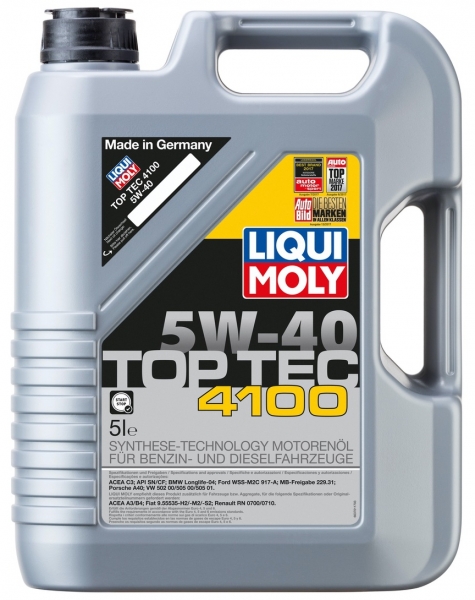 Liqui Moly Top Tec 4100 5W-40 Motor Yağı (5 litre)