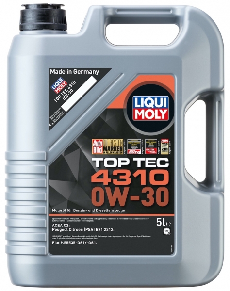 Liqui Moly Top Tec 4310 0W-30 Motor Yağı (5 litre)