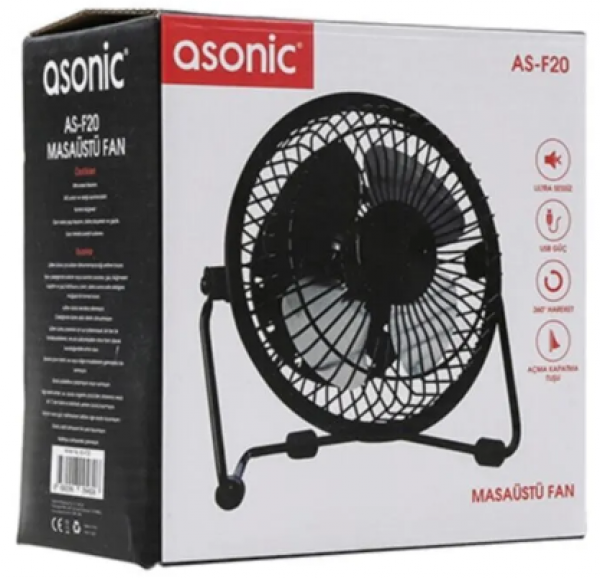 Asonic AS-F20 Masaüstü Vantilatör