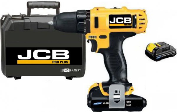 JCB Pro Plus X-TORQ 32 V 5 Ah Darbeli Akülü Matkap