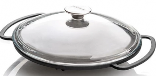 Silver Döküm Cam Kapaklı Saç Kavurma Tavası 20 cm