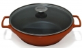 Silver Döküm Cam Kapaklı Wok Tava 28 cm resim