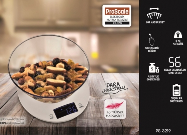 Goldmaster PS-3219 ProScale Mutfak Terazisi
