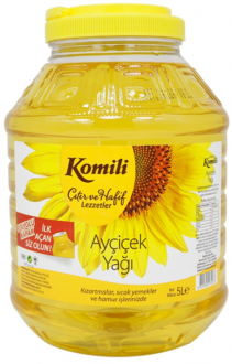 Komili Ayçiçek Yağı Kavanoz Pet 5 lt