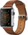 Apple Watch (38 mm) Paslanmaz Çelik Kasa ve Klasik Tokalı Klasik Kahve Kayış Akıllı Saat